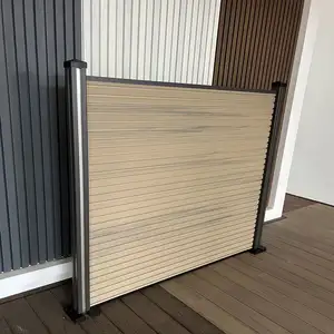 Co-extrusion Fence Wood Plastic Composite Fence Panel Outdoor Wpc Garden