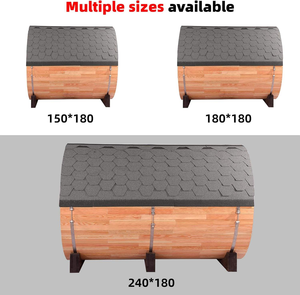 Sauna extérieur en forme de baril personnalisable pour 4 à 8 personnes, en épicéa/<span class=keywords><strong>bois</strong></span> thermique/cèdre, avec véranda, poêle à <span class=keywords><strong>bois</strong></span> ou poêle électrique - Product Image 5