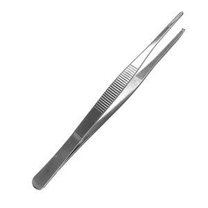 Stainless Steel Forceps With Hooked Tips 14Cm Dressing Tissue Laboratory Dissection Grip Rat Tooth <b>Clamps</b> - Product Image 4