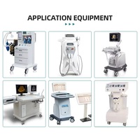 Roue pivotante TPR de 3 pouces (75 mm) pour équipement médical, lit d'hôpital, avec plaque / frein