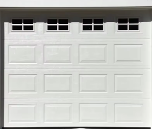Porte de <span class=keywords><strong>garage</strong></span> sectionnelle 9x8 pour maison, deux voitures, sur mesure, en fer galvanisé, <span class=keywords><strong>automatique</strong></span>, moderne, motorisée, coupe-vent, entrée extérieure - Product Image 1