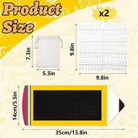 Tableau de lettres en feutre pour la rentrée scolaire, en bois massif, portable, durable, pour adolescents, tableau de messages modifiable, style crayon, accessoires photo pour la salle de classe