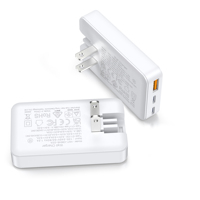 Pengisi Daya Ultra-tipis HNT Factory 45W 3 Port 45W GaN Dual C+ dengan Colokan US/EU/UK/AU untuk iPhone Samsung S25 S24 S23 S22