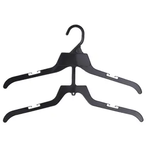 Plastic clothes hanger black one piece multifunctional american coat store display hanger for men and women