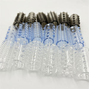 Venta caliente de plástico cristal condón pene manga 6 piezas dedo <span class=keywords><strong>condones</strong></span> Anillo para el pene conjunto - Product Image 5