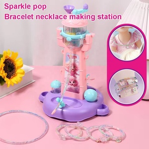 Kits de fabricación de joyas artísticas y artesanales para niños, collar hecho a mano DIY, estación de fabricación de pulseras, cuentas de cristal, máquina para hacer pulseras, juguete - Product Image 2