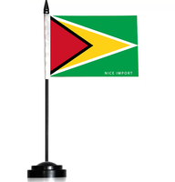Drapeaux de Grenade pour bureau, petits drapeaux de table avec mât noir, décoration pour la maison et le bureau, célébrations festives