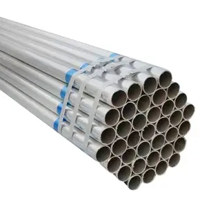 3 pouces 58mm bs 60 poteau de tuyau rond en acier galvanisé à chaud et clôture de rail 33.7mm pour clôture