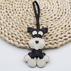 Porte-clés Schnauzer, pendentif chien miniature mignon, cordon en cuir PU, porte-clés décoratif, accessoires pour sac et voiture, cadeau fait main pour les amoureux des animaux - Product Image 3