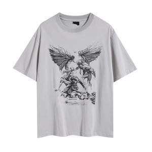 T-shirt graphique tendance à motif de dessin animé, streetwear décontracté surdimensionné pour hommes et femmes - Product Image 6