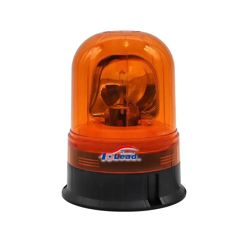 High Bright Orange Safety Halogen Strobe Rotary Lamp 12V 24V Emergency Ball Bearing Revolving Warning Beacon Light