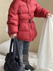 Manteau d'hiver chaud en duvet pour filles, décontracté, tissé, fermeture éclair régulière, 90% de duvet, coupe-vent, col montant uni, MeiXi - Product Image 5