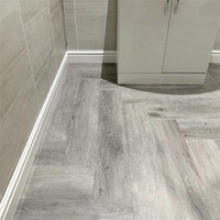 Parquet vinyle SPC hybride ABA en chêne européen, motif chevron, 4mm, 4.5mm, 5mm, 6mm, 8mm