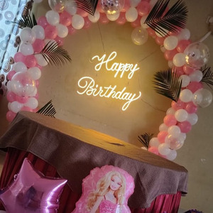 Letrero de Neón de Feliz Cumpleaños, Acrílico, RGB LED, Tamaño Personalizable, Decoración de Pared para Boda, Publicidad para Autos, Better Together, ¿Te Casarías? - Product Image 3