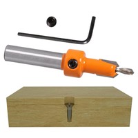 Fraise à chanfreiner à queue conique de 8 mm, extracteur de vis, ouvre-trou pour le travail du bois, fraise à bois, fraise à pas pour bois et alliage