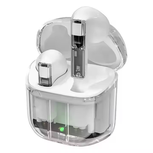 หูฟังคริสตัลตัดเสียงรบกวนสำหรับเล่นเกม TW หูฟังแบบเสียบในหูหูฟังแบบใส LED หูฟังไร้สาย YX06หูฟังอินเอียร์ - Product Image 1