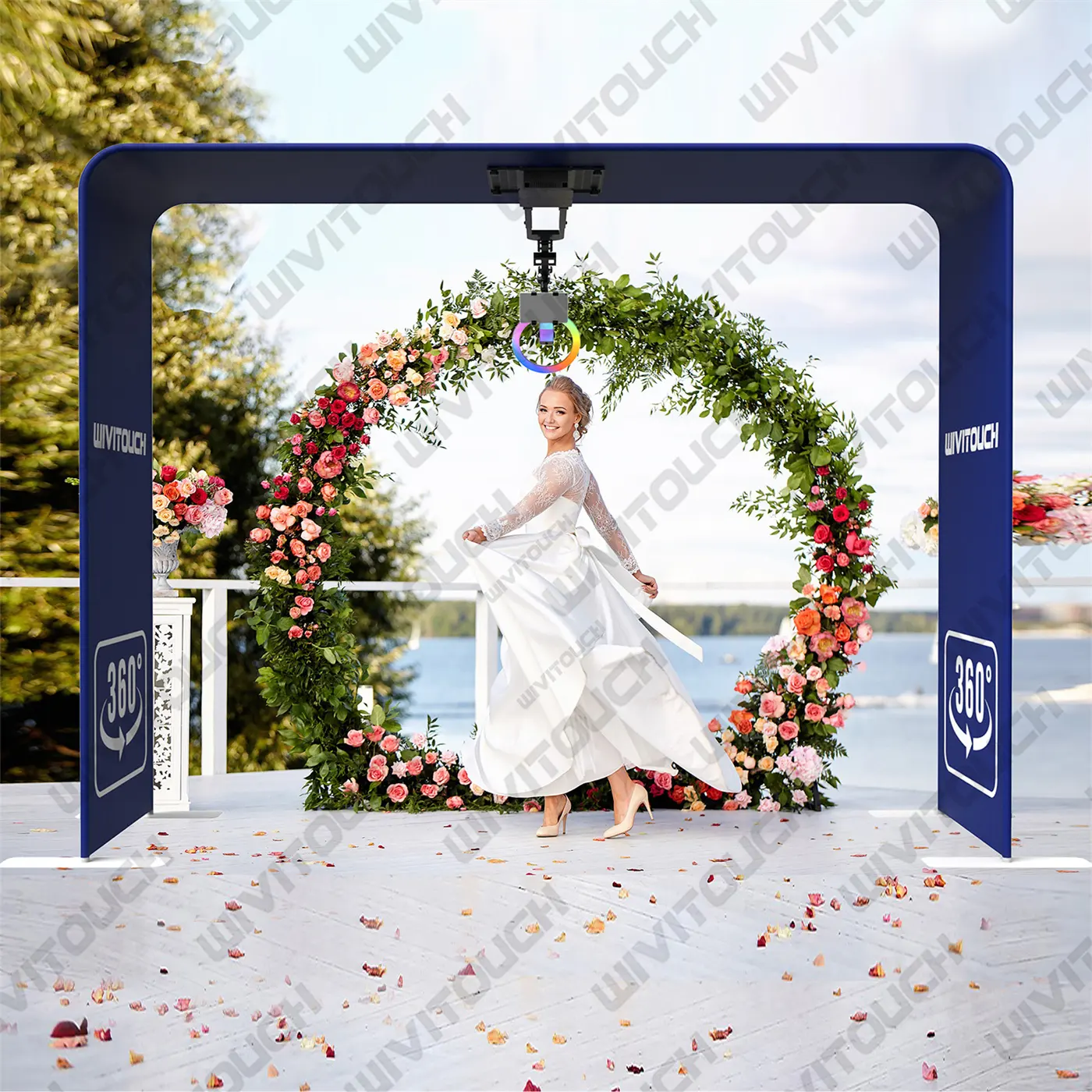 Photo Booth Selfie Machine With Smart Phone Ipad Dslr Camera Video Booth Display Optional Truss For Overhead 360 Photo Booth