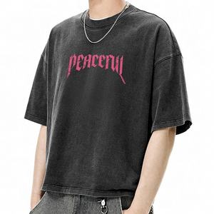 Wholesale Printed Logo Boxy Oversized <b>T</b>-<b>shirt</b> <b>Men</b> 100% Cotton Custom Tshirt - Product Image 6