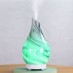 Electric Glass Craft Ultrasonic Aroma <b>Diffuser</b> Interior-Dyed Flower Design Humidifier for Office Home Bedroom Living <b>Room</b> 1-Year - Product Image 3