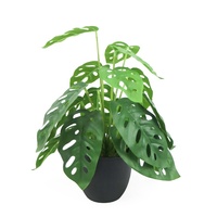 Monstera artificielle de 25 cm de haut, variée, en gros, plante artificielle Monstera