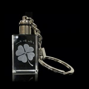 CY Factory Customized 3D Luminous Round Heart Shape Laser Crystal <b>Key</b> <b>Chain</b> Cartoon Events Promotion Gifts Portable Gift Box - Product Image 3
