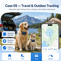 Traceur GPS GSM 2G GPRS WiFi étanche multi-moniteur pour animaux de compagnie, avec son et lumière, compatible PC, idéal pour le camping et les voyages en extérieur