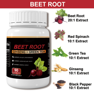 Capsule di Barbabietola 5-in-1 con Tè Verde, Spinaci Rossi, Ginseng e Pepe Nero, 90 Capsule, Supporta il Sistema Immunitario, la Digestione e i Livelli di Energia - Product Image 2