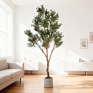 Grand <span class=keywords><strong>olivier</strong></span> artificiel durable hyper-réaliste résistant aux intempéries pour l'intérieur/l'extérieur, feuilles de ficus pour la maison, le jardin, l'hôtel, le bureau - Product Image 4