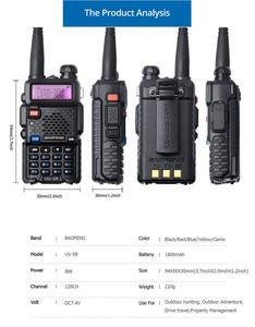 <span class=keywords><strong>Baofeng</strong></span>-walkie-talkie <span class=keywords><strong>UV</strong></span>-<span class=keywords><strong>5R</strong></span> de 5W, <span class=keywords><strong>radio</strong></span> <span class=keywords><strong>FM</strong></span> de banda dual, transceptor de <span class=keywords><strong>radio</strong></span> móvil bidireccional, portátil - Product Image 3