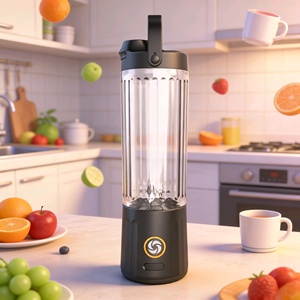 Blender personnel portable de 550 ml, presse-agrumes électrique rechargeable par USB pour smoothies, milkshakes, fruits - Product Image 1