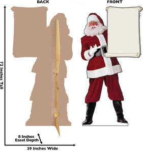 Tùy chỉnh hiện đại Santa Claus tông <span class=keywords><strong>Standee</strong></span> hiển thị cutout có thể gập lại cho siêu thị giáng sinh trang trí làm cho bền - Product Image 2