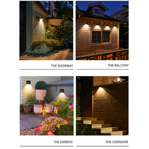 <b>LED</b> Solar <b>Light</b> Outdoor Garden Square Wall Lamp Sunlight <b>Sensor</b> IP65 Waterproof Courtyard Yard Balcony Fence Decoration Lamps - Product Image 4
