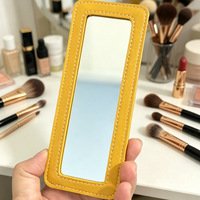 Étui à rouge à lèvres portable en cuir PU avec miroir, étui de voyage personnalisé pour rouge à lèvres, pochette de rangement cosmétique pour femmes, cadeau