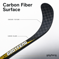 Bâtons de hockey sur glace pour juniors et jeunes, logo personnalisé, fibre de carbone, commande en gros pour équipe