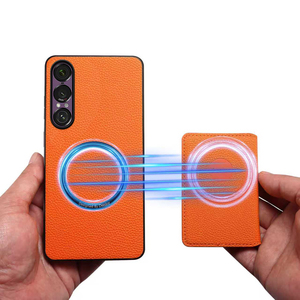 Étui portefeuille magnétique en similicuir grain litchi Denior OEM/ODM pour SONY Xperia 1/5/10 Series avec chargement sans fil et support intégré - Product Image 3