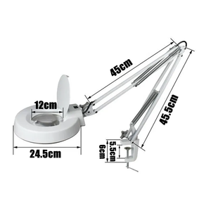 10X โคมไฟขยาย LED พร้อมแคลมป์เลนส์ขนาดใหญ่ 27 มม. สำหรับซ่อมอุปกรณ์อิเล็กทรอนิกส์และแผงวงจร การบัดกรี และการตรวจสอบเครื่องประดับ - Product Image 5