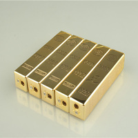 Briquet électronique en forme de lingot d'or, design moderne en métal, pour cadeaux d'affaires, vente en gros