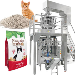 Machine d'emballage verticale automatique pour sacs de <span class=keywords><strong>litière</strong></span> pour animaux de compagnie et <span class=keywords><strong>granulés</strong></span> de bois, avec pesage intégré - Product Image 1