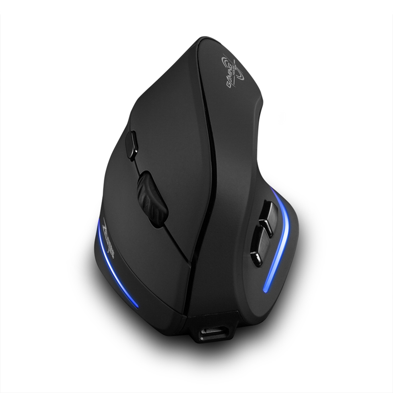 F-35 Amazon Top Seller zelotes 6 Buttons 3 Adjustable DPI Optical 2.4G Vertical Wireless Gaming Mouse