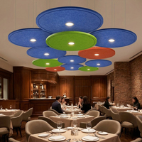 Luminaire suspendu acoustique en mousse insonorisante multicolore LED, garantie 2 ans, durée de vie 50000 heures, restaurant, café, banquet