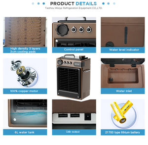 Xách tay Mini USB có thể sạc lại 6-tốc độ quie điều hòa không khí <span class=keywords><strong>Fan</strong></span> quie cho khách sạn ngoài trời sử dụng làm bằng nhựa năng lượng mặt trời nguồn điện - Product Image 5