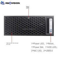 Vente d'usine Mid Tower Chassis Rack Convertible Server Case Support Max 12*9.6 "Carte mère 8 emplacements ATX PSU GPU Enclosure