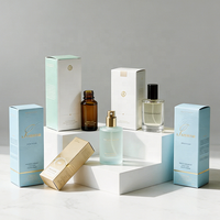 Boîtes en papier blanc de haute qualité pour cosmétiques, lotions, huiles essentielles, parfums, sérums et soins de la peau, avec impression de logo personnalisée, format artisanal, pliables
