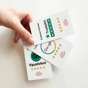 Kartu tap rfid pop up Tautan bisnis yang dapat diprogram nfc kartu ulasan google play khusus kartu hadiah