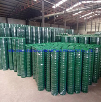 Rouleau de grillage soudé carré robuste en PVC de 1''/2'' avec pliage pour cages de volailles et de lapins agricoles et cloisons d'entrepôt