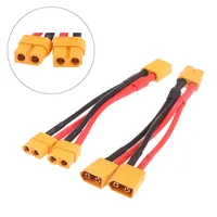 Cable de silicona XT60 14AWG macho/hembra extensión Dual Y divisor conector de batería paralelo para Motor RC accesorio electrónico