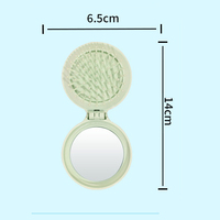 Zonyin logo personnalisé vente à chaud mini miroir cosmétique pliant en plastique peigne portable miroir de voyage de poche mini miroir de maquillage pour les filles