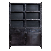 Meuble de présentation artisanal en fer industriel moderne Akku Art Exports, personnalisable en couleur, taille et finition, pour salon