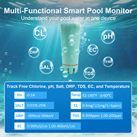 Nouveauté : Moniteur de pH intelligent 7 en 1 avec capteur en ligne, ORP, TDS, EC, chlore, sel, température pour parcs aquatiques et piscines commerciales