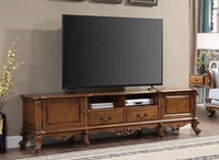 Table tv de luxe antique, armoire de rangement/support avec 2 tiroirs, portes brunes pour le salon, livraison gratuite